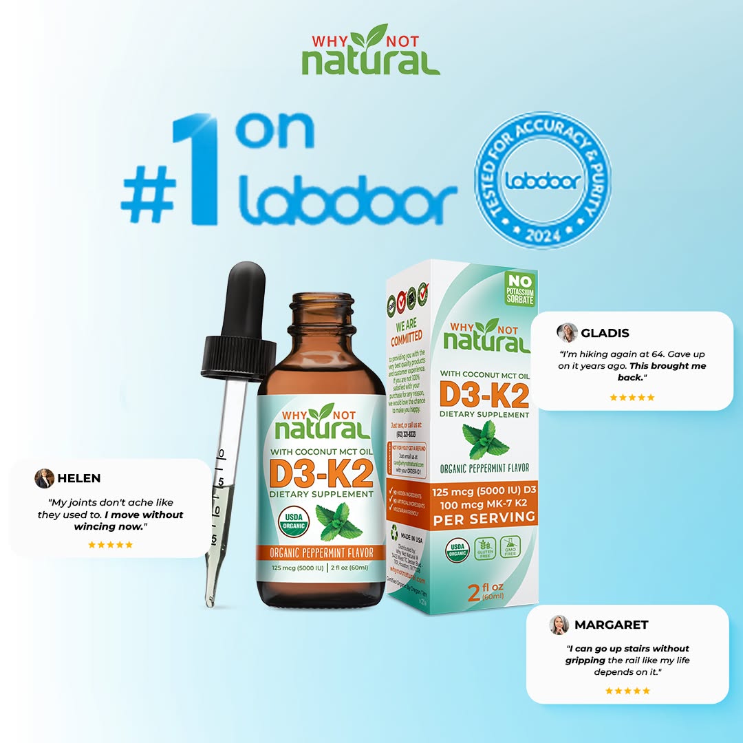 Static ad for Why Not Natural liquid D3 K2